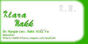 klara makk business card